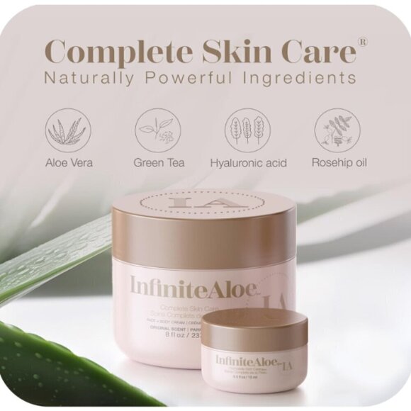 NEW! Infinite Aloe Everyday Hero Skincare Cream 8 OZ+ travel -Original Scent - Picture 4 of 14